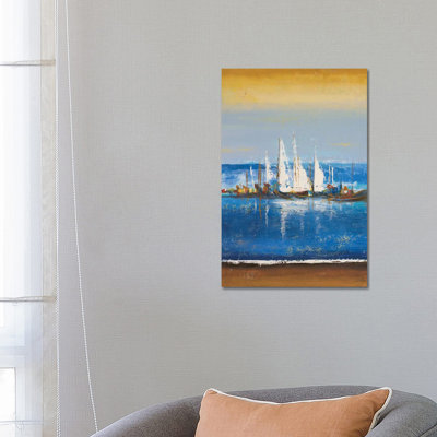 Blue Ocean II - Wrapped Canvas Painting