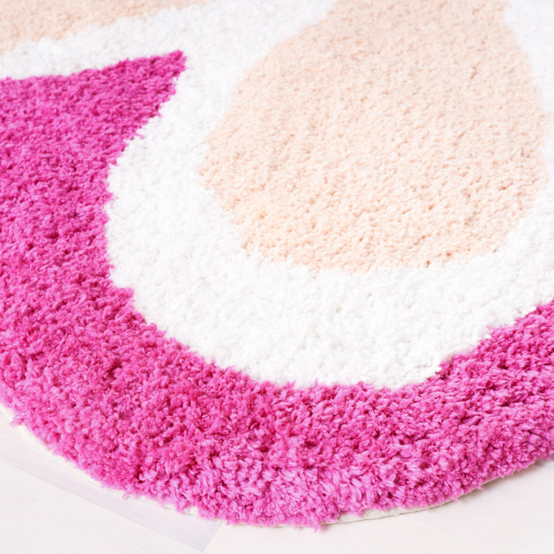 Kaylanni Novelty Hand Tufted Performance Floral Rug, Round 6'