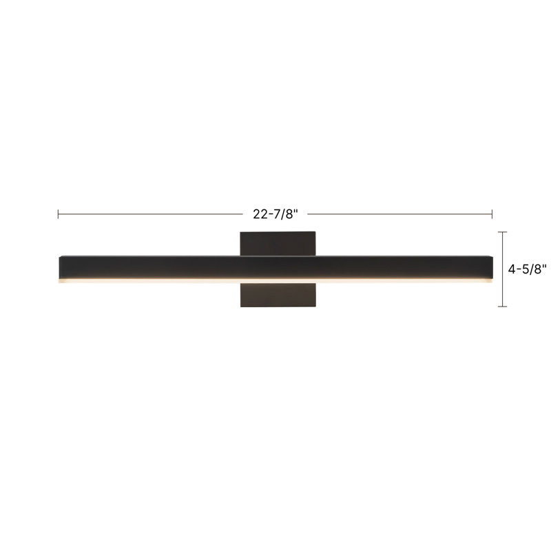 Vega 22-in Black dimmable LED Picture Light, Matte Black, 22.88