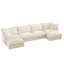 4 places en tissu chenille, canapé modulaire en forme de U, siège profond confortable pour le salon, canapé modulaire de luxe, siège, canapé classique