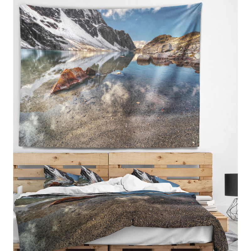 Tapisserie de mode paysage mountain mountain, H 78 po x l 92 po