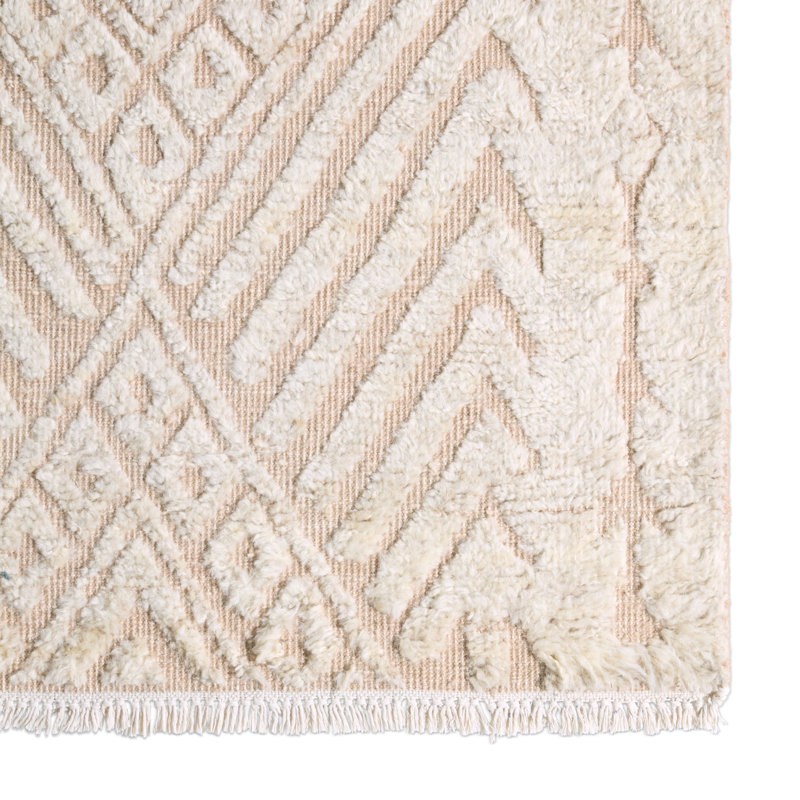 Jaipur Living Palmeraie Handknotted Geometric Brown Area Rug (9'X12' Rectangle), Rectangle 9' x 12'