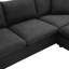 Tissu en forme de L avec, 4 canapé confortable pour les espaces de vie, fabrication en fer, dossier et coussins, capacité de poids de 300 lb, pièce modulaire moderne gris Dawn, appartement, bureau, structure, sièges,-550423404