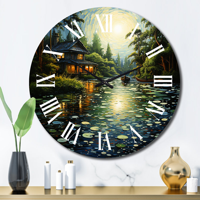 Horloge murale en métal Junien, Grand