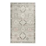 Lukens Hand Woven Recycled P.E.T Geometric Area Rug in Gray/Brown/Ivory