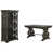 5 Pieces: Desk, Chair, 2 Cabinets, Bookcase