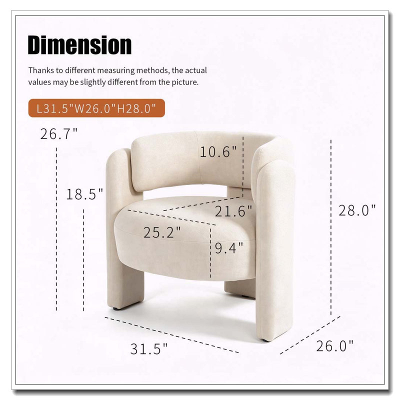 Fauteuil demi-tonneau sculptural avec tissu texturé Sculptural, Tissu gris