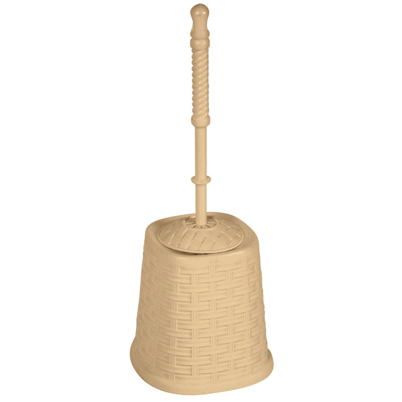Porte-brosse de toilette autoportante et porte-meche 16in., Beige