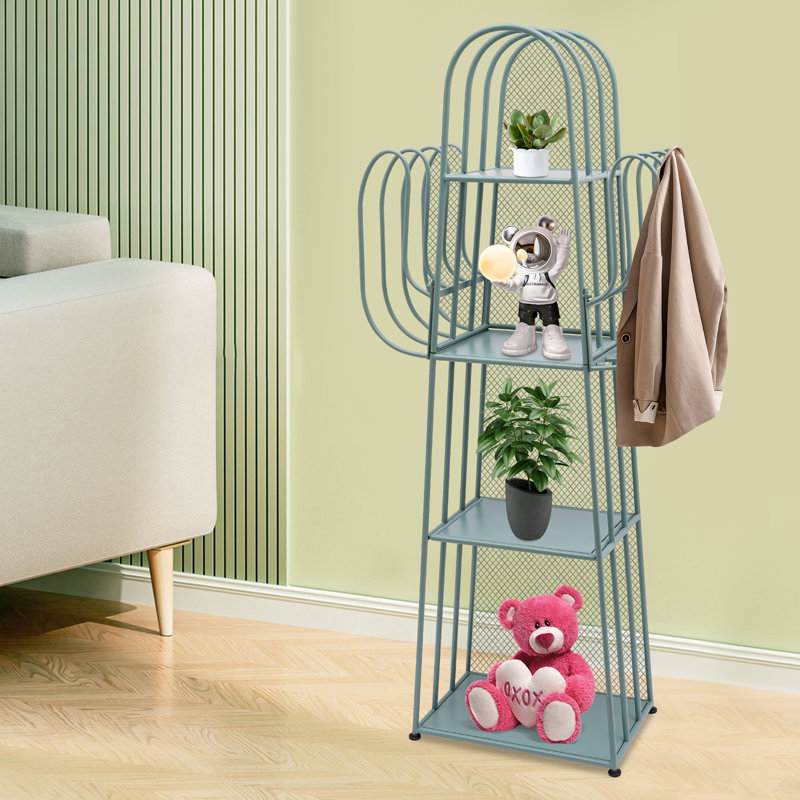Sukanya 16.6" W 4-Tier Metal Bookshelf Storage Unit