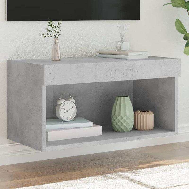 Osato Unfinished TV Stand for TVs up to 28" with Fireplace Included, White