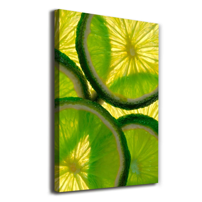 Slices Of Lime - Wrapped Canvas Print