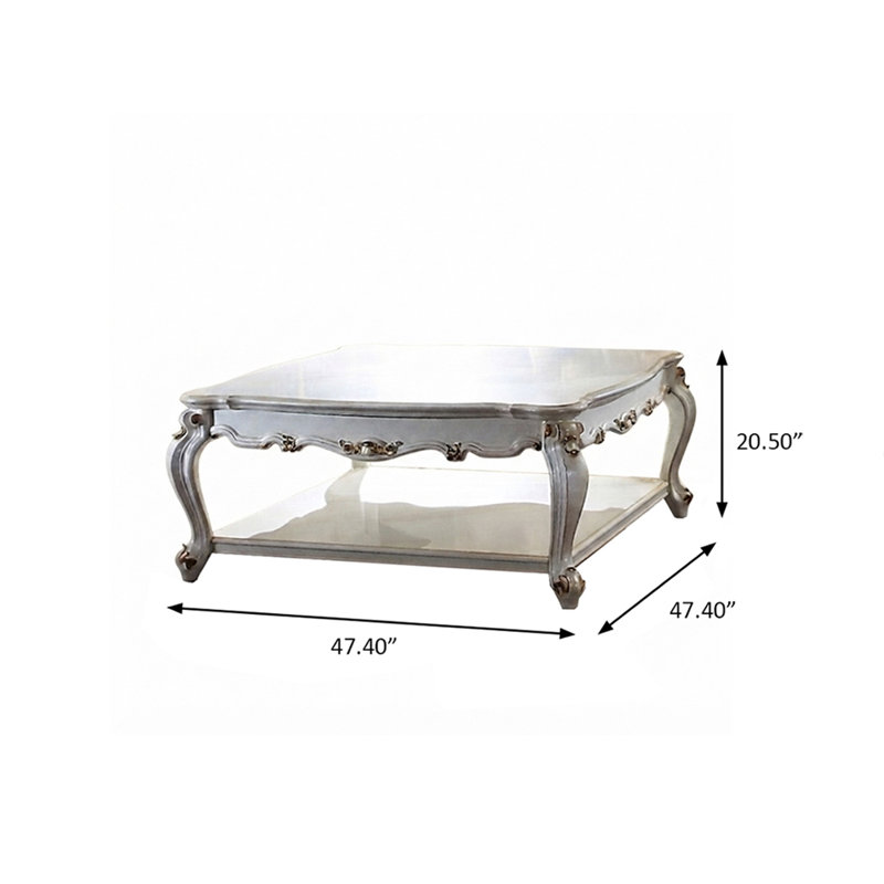 Solid Wood Top Coffee Table