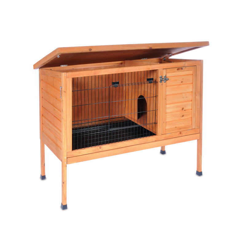 Cage à lapin résistante aux intempéries avec rampe Brasia, H 36,25 po x l 24 po x P 46,5 po