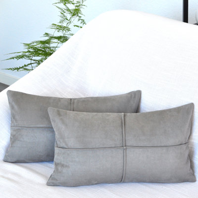 Coussin décoratif en micro suède, coussin en faux suède (paquet de 2)