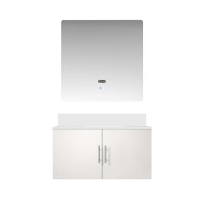 Versatile Bathroom Vanity With Premium Quartz Top And LED Mirror For Enhanced Functionality