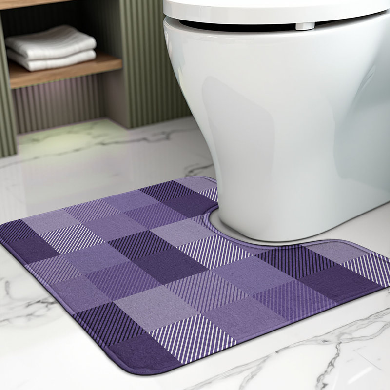 Tapis de salle de bain abstrait en U 20 po