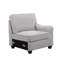 Canapé modulaire en L gris clair de 8 po avec repose-pieds et repose-pieds Leo