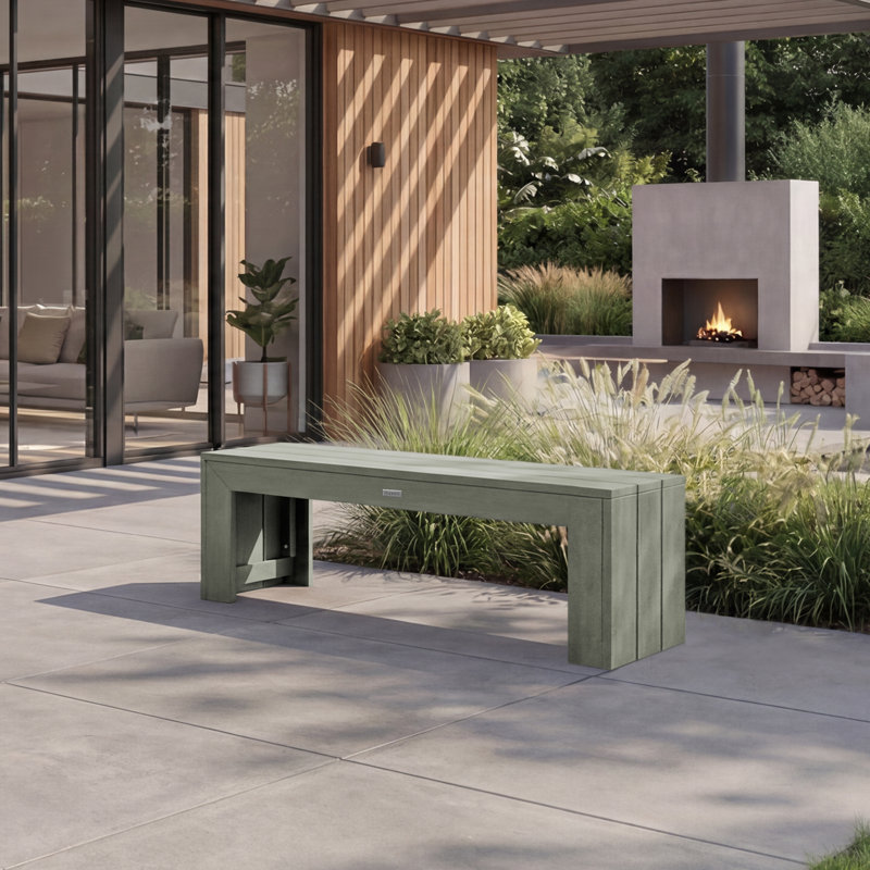 Monroe Modern Bench, Eucalyptus