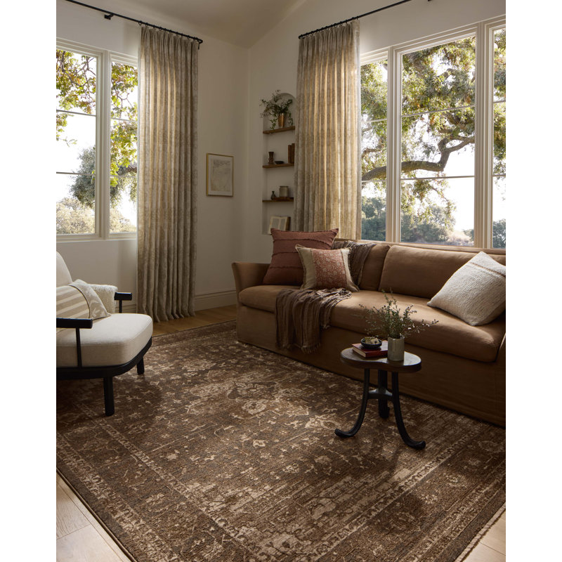Loloi Haywood Charcoal / Mocha Area Rug, Rectangle 11'6" x 15'7"