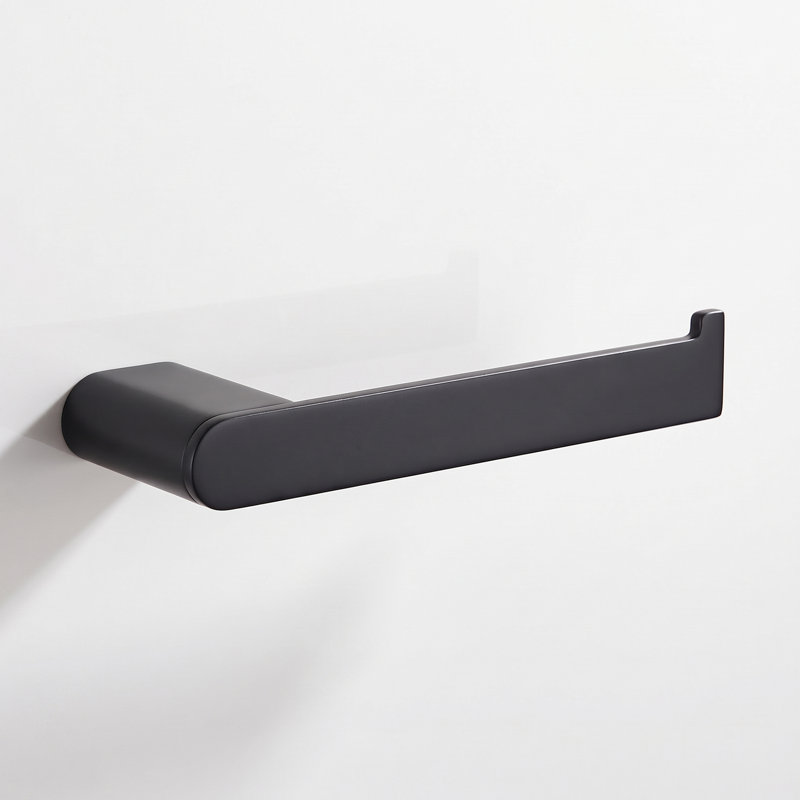 Linear Wall Mounted Toilet Paper Holder, Black