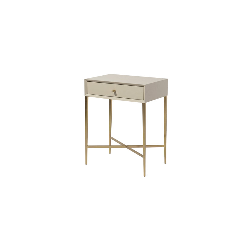 Aeriana End Table, Ceramic Grey