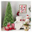 Arbre de Noël mince de 7,5 pi avec 1396 pointes en PE + PVC - Arbre de Noël artificiel articulé à installation facile pour les petits espaces et les coins, support en métal stable inclus