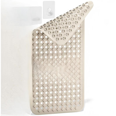 Bathtub Mat Non Slip 35X16 Bath Mat Incl. Hooks For Drying, Extra Long, 100% BPA Free, Shower Mat Non Slip Anti Mould, Machine Washable, Shower Mats For Inside Shower Mildew Resistant