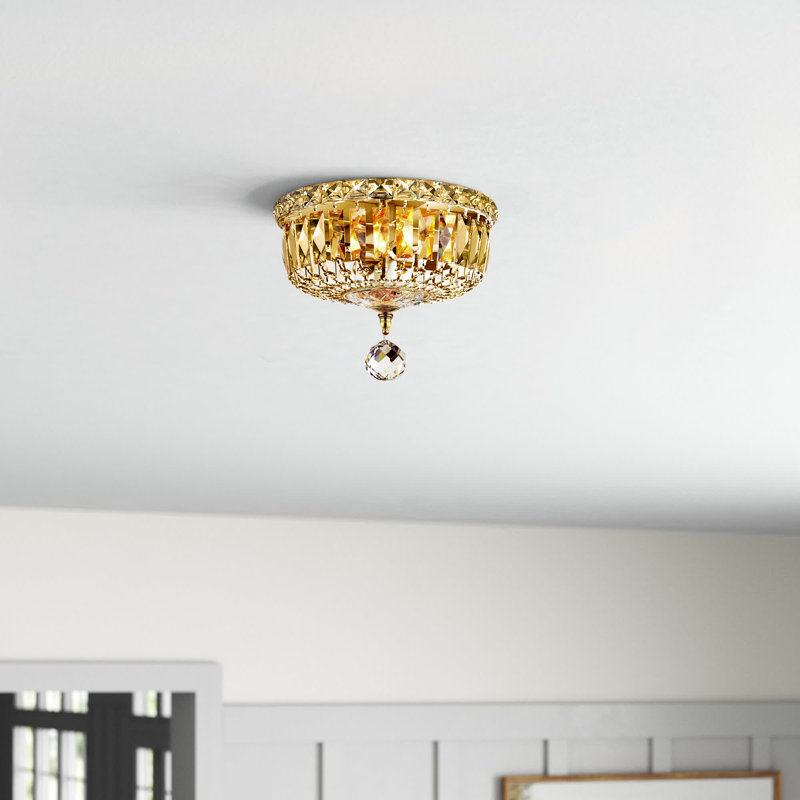 Stinnett Crystal Flush Mount, Gold, Royal Cut