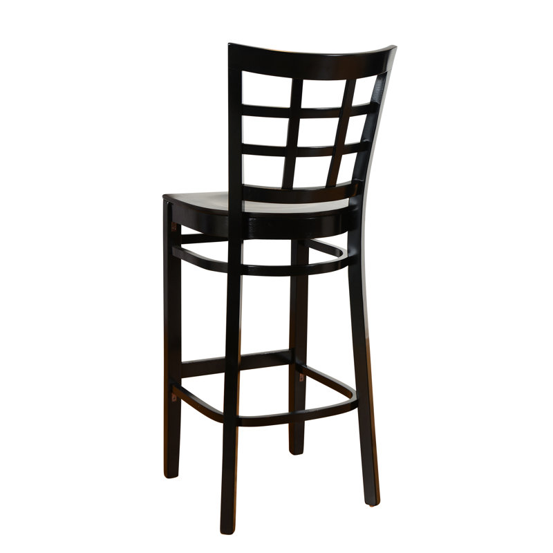 Solid Wood Counter Stool, Black