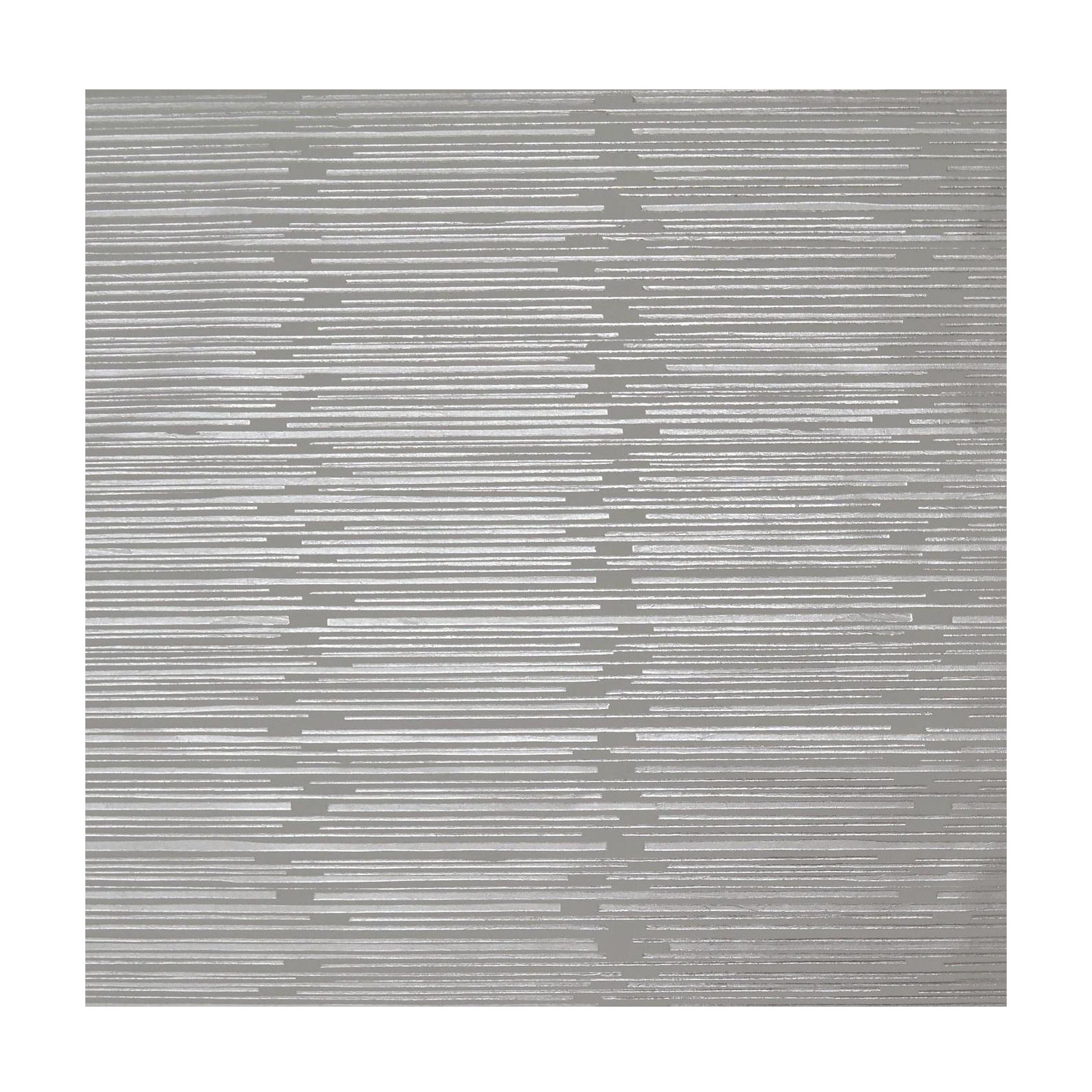 Boudin Modern Abstract Wallpaper, Metallic Silver