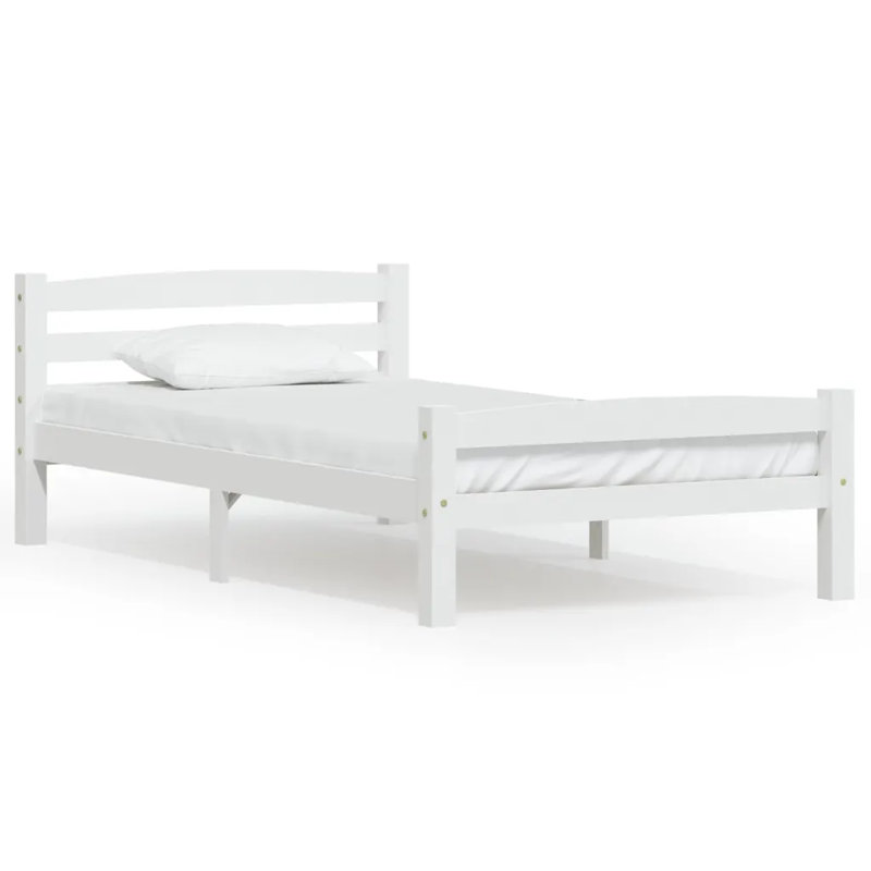 Beeman Bed Frame, White, European Single (90 x 200cm)