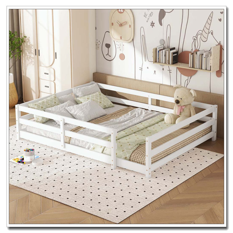 Lit double pleine grandeur, Blanc, Lit double