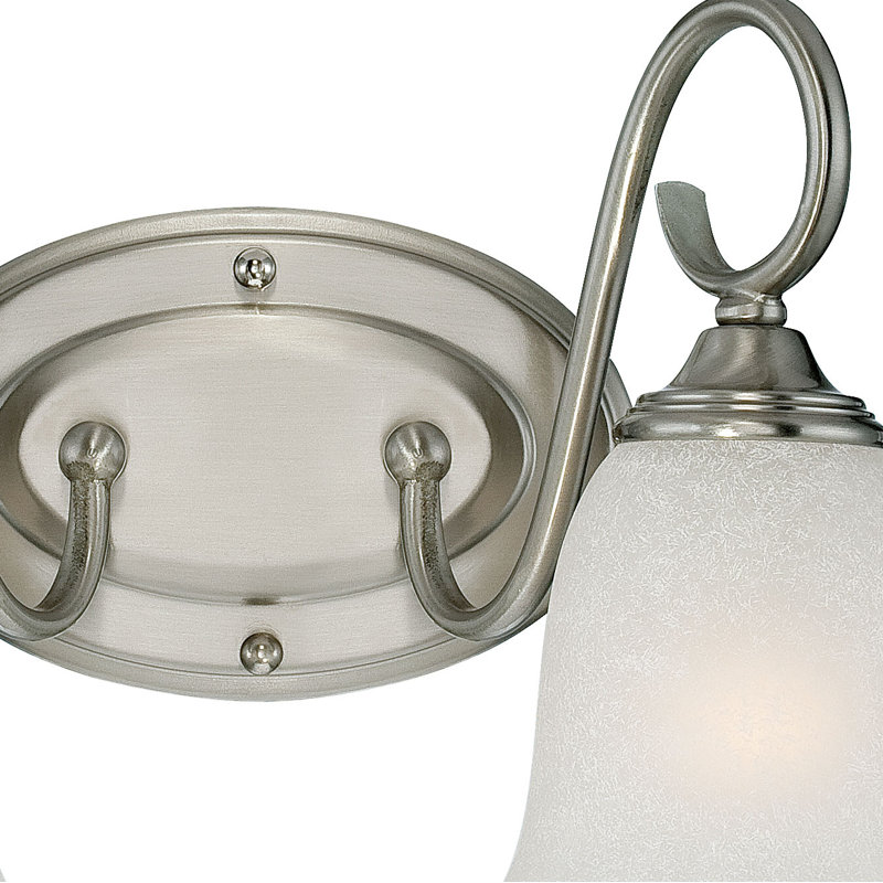 Éclairage de salle de bain à intensité variable 2 lumières Solihull, Nickel satiné