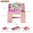 Makeup Vanity With Color Lighting Mirror And Human Sensor Module, Vanity Desk With Outlets, Storage Drawers And Cabinet-1554754582
