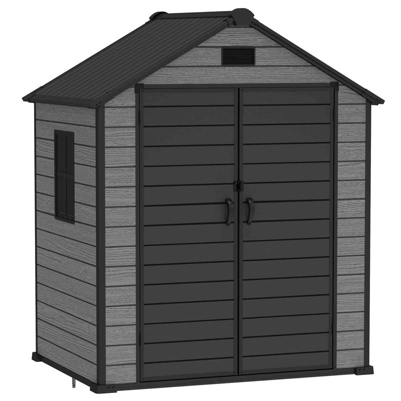Remise de rangement en résine Altibloom 6 x 4,4 pi - 180 pieds cubes avec plancher et porte verrouillable