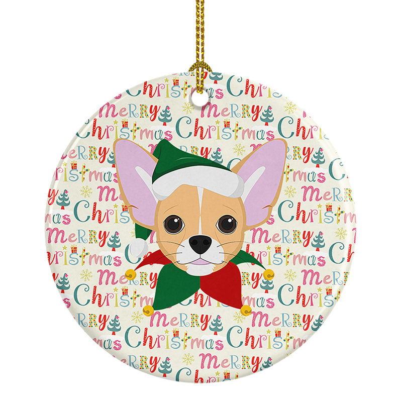 Ornement suspendu Chihuahua Merry Christmas
