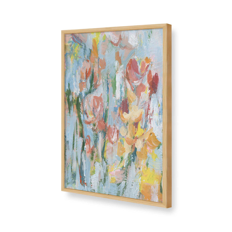Impression sur toile Impressionist Floral Abstract II par Ethan Harper, Tan, Impression sur cadre ouvert sans papier mat