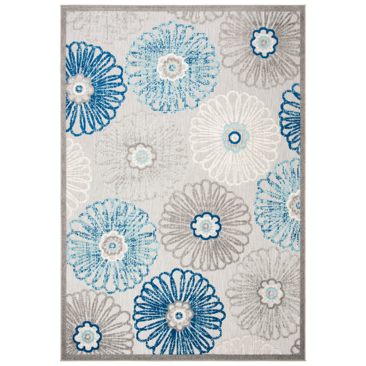 Tapis beige / bleu Kellems