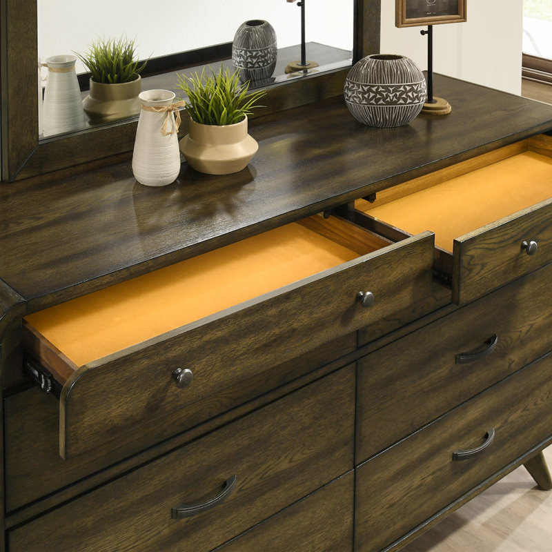 Commode 8 tiroirs avec miroir Marlowe