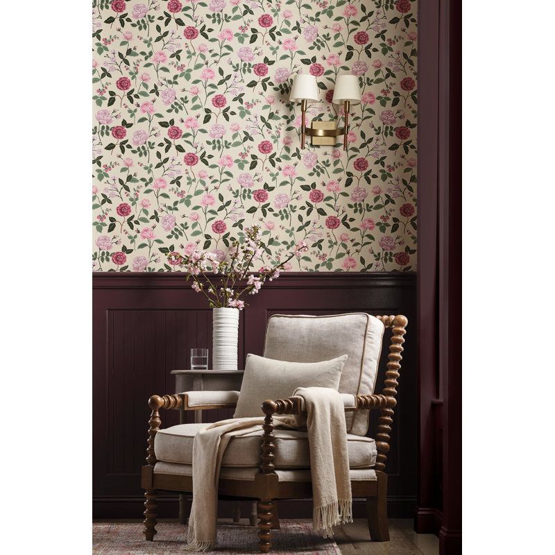 Papier peint Roses, Lin