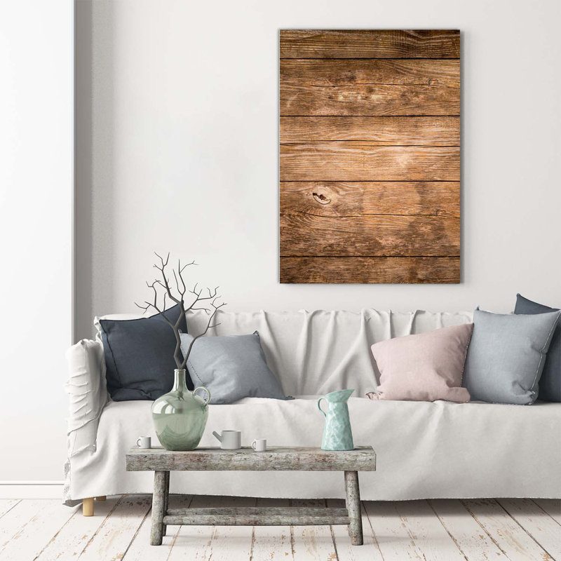 Wooden Background - Wrapped Canvas Print