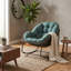 Fauteuil à bascule ovale surdimensionné en acier et osier Hifine l 37,2 po x P 43,7 po x H 31,5 po