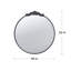Miroir de conception classique avec cadre d'inspiration baroque pour la salle de bain, console de vestibule posée contre le mur-175077981-175077980