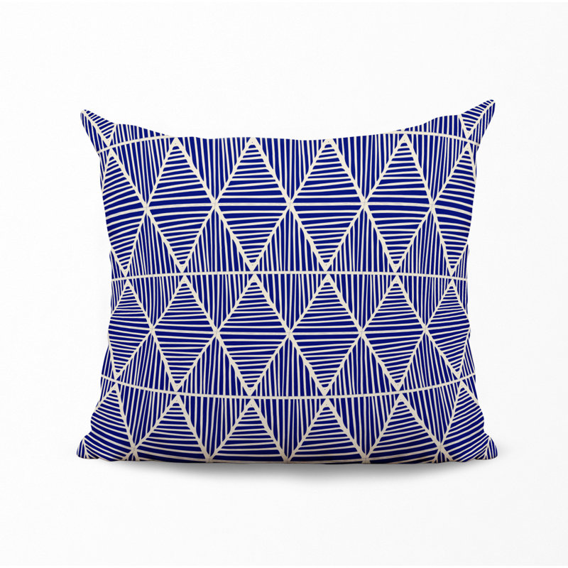 Housse et insert de coussin décoratif en polyester, L 19 po x H 19 po, Bleu marine