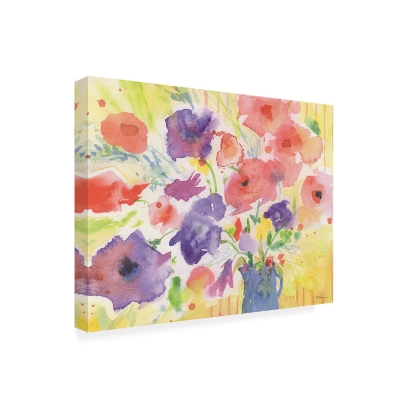 Toile d'extérieur Sheila Golden «Country Bouquet», H 14 po x l 19 po x P 1,5 po