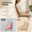 Chaises de salle à manger avec siège en similicuir et base en métal noir, ensemble de 4 chaises rembourrées-458943652