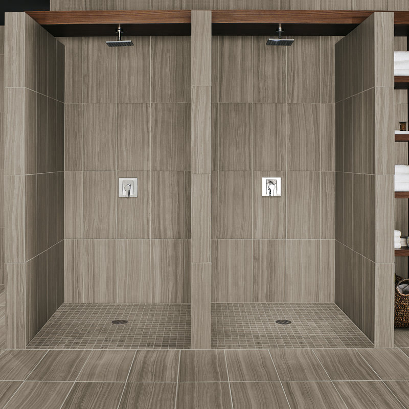 Coffee Talk Sheet-Mounted 2" x 2" Porcelain Stone Look Grid Mosaic Wall and Floor Tile, Taupe