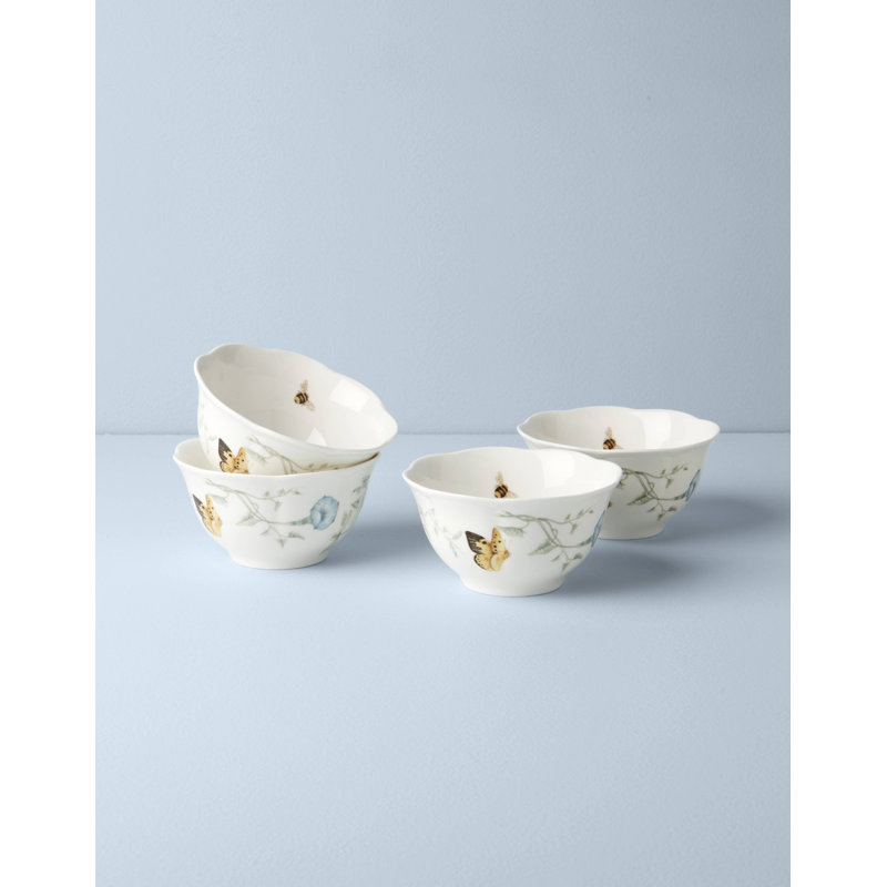 Butterfly Meadow 4-Piece Rice Bowl Set