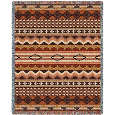 Pure Country Weavers Domingo Blanket - Southwest Native American Inspired - Gift Tapestry Throw Woven from Cotton - Made in The USA (72x54)
