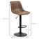 Kait Swivel Upholstered Adjustable Height Counter Stool with Metal Frame